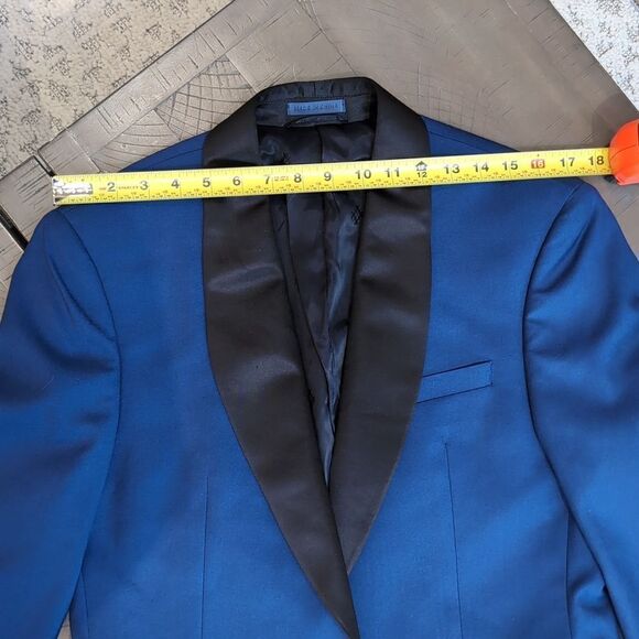 Ryan Seacrest Distinction Blue Tuxedo with Black Satin Lapel Sz 38S - Picture 12 of 15